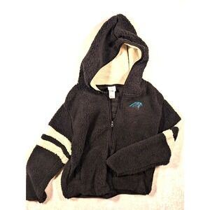 NFL Carolina Panthers Teens Apparel Sherpa Fleece Full Zip Hoodie Black XL 15/17